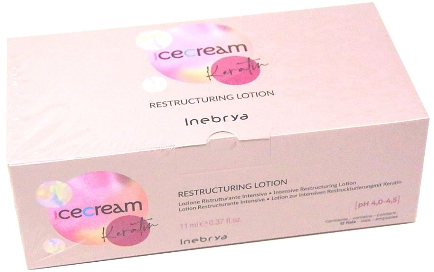 Inebrya Лосьон для сухих и химически обработанных волос Keratin Ice Cream Keratin Restructuring Lotion - фото N1