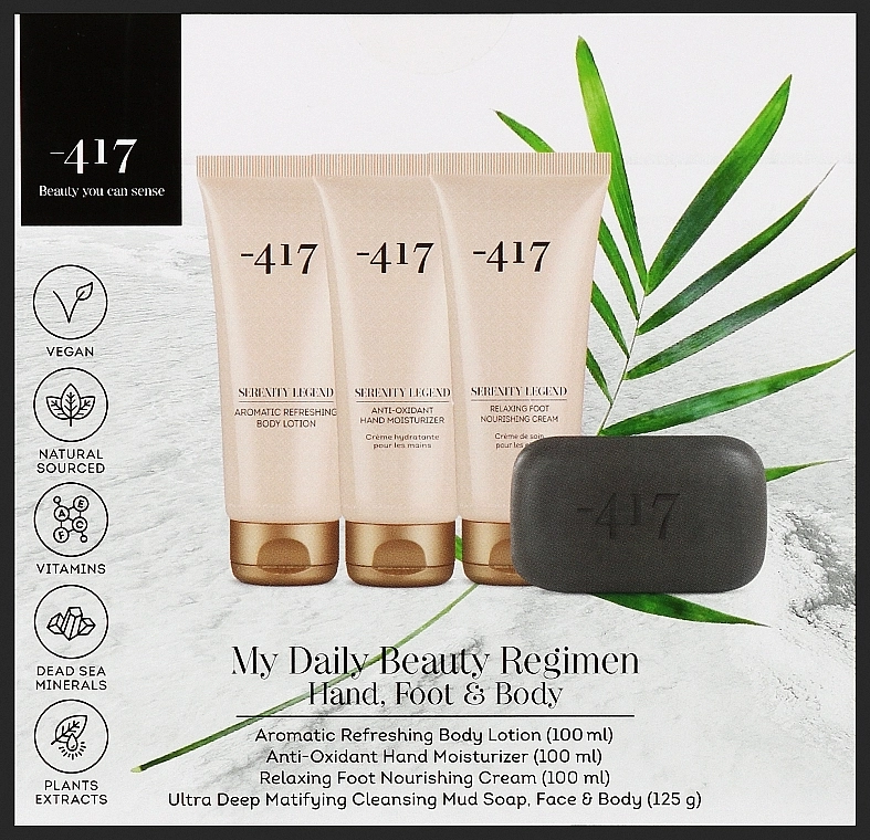 -417 Набор My Daily Beauty Regimen Hand, Foot & Body Kit (h/cr/100ml + b/lot/100ml + foot/cr/100ml + soap/125g) - фото N1