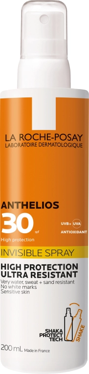 La Roche-Posay Ультралегкий солнцезащитный спрей для лица и тела SPF30+ Anthelios Invisible Spray - фото N1