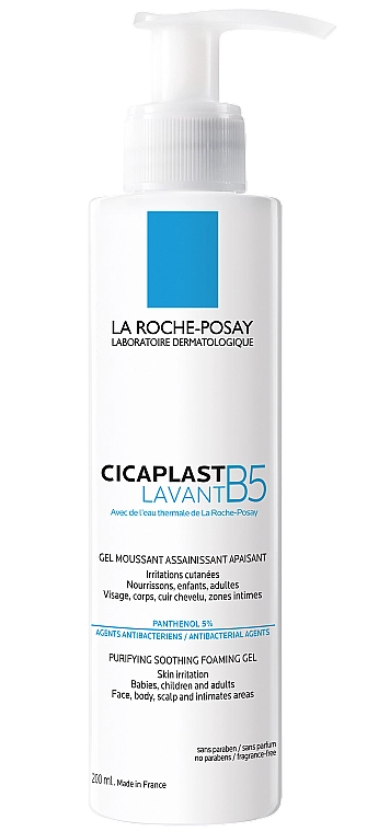 La Roche-Posay Очищувальний гель для заспокоєння шкіри обличчя й тіла немовлят, дітей і дорослих Cicaplast Lavant B5 - фото N1