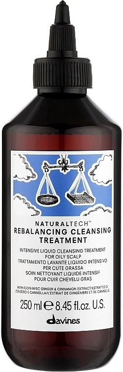 Davines Очищающий флюид для волос и кожи головы NT Rebalancing Cleansing Treatment, 250ml - фото N1