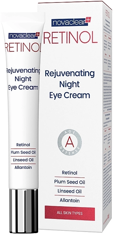 Novaclear Нічний крем для шкіри навколо очей з ретинолом Retinol Rejuvenating Night Eye Cream - фото N1