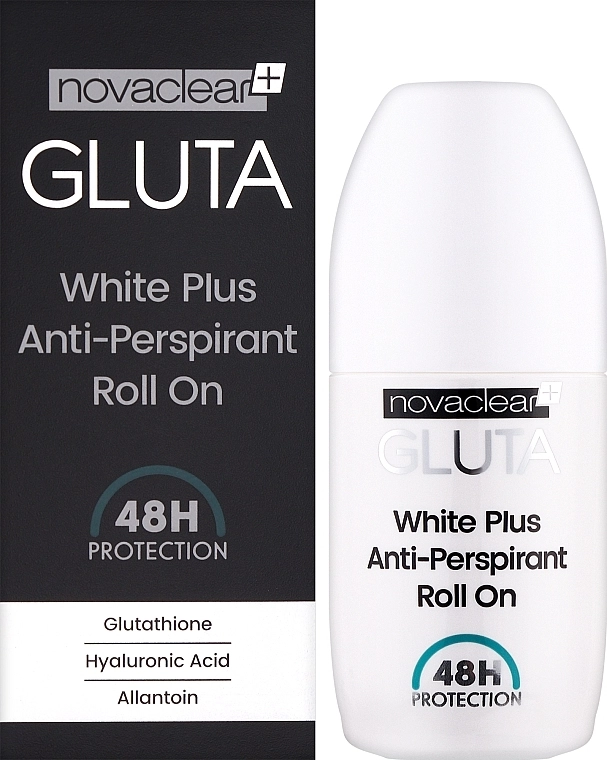 Novaclear Шариковый дезодорант-антиперспирант Gluta White Plus Anti-Perspirant Roll On - фото N2