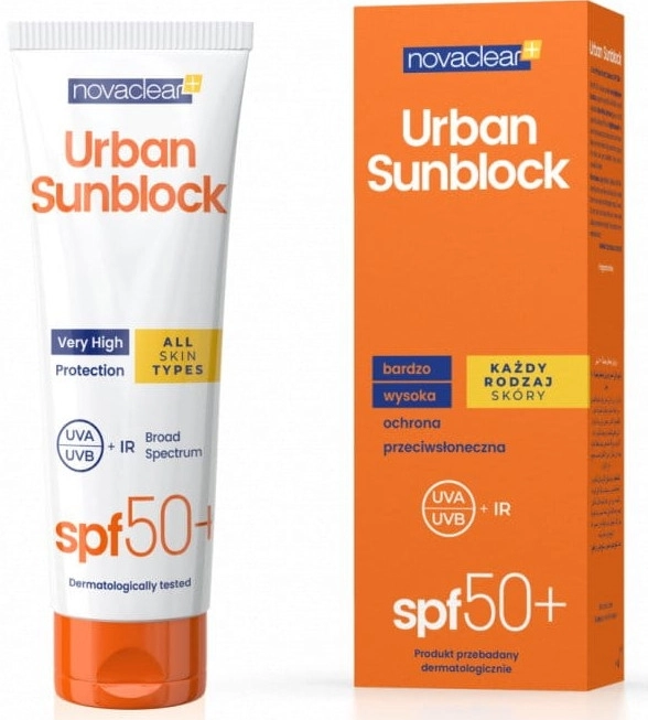 Novaclear Солнцезащитный крем для всех типов кожи Urban Sunblock Protective Cream SPF50+ - фото N1