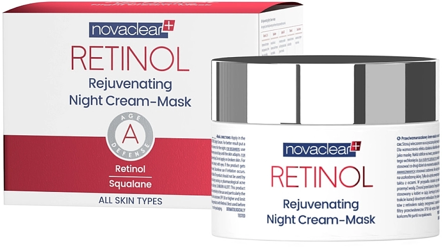 Novaclear Омолаживающая ночная крем-маска для лица Retinol Rejuvenating Night Cream-Mask - фото N1