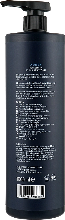 Graham Hill Гель для душу 2 в 1 Abbey Refreshing Hair And Body Wash - фото N5