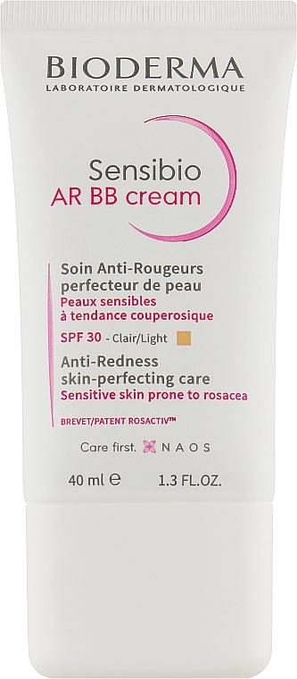 Bioderma Крем для шкіри з почервонінням Sensibio AR BB Cream SPF 30+ - фото N1