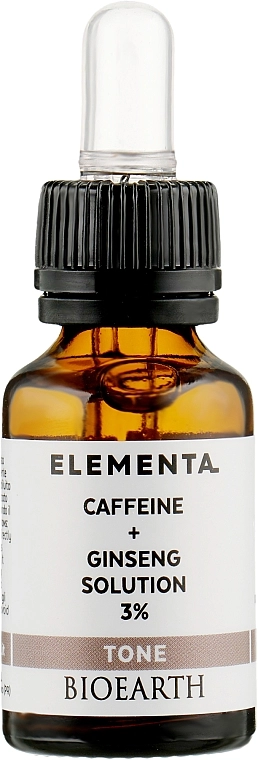 Bioearth Сироватка для обличчя "Кофеїн + женьшень 3%" Elementa Tone Caffeine + Ginseng Solution 3% - фото N1