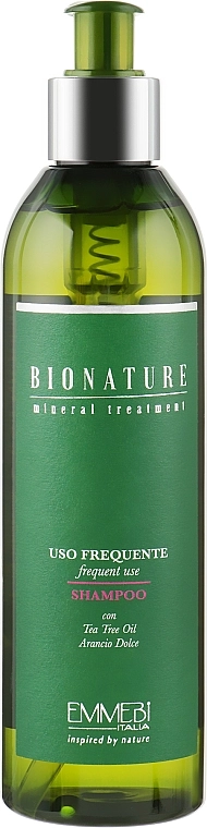 Emmebi Italia Шампунь для щоденного використання з олією чайного дерева BioNatural Mineral Treatment Frequent Use Shampoo - фото N3