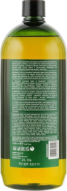 Emmebi Italia Шампунь проти лупи з олією чайного дерева BioNatural Mineral Treatment Anti-Dandruff Shampoo - фото N4