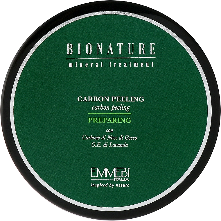 Emmebi Italia Пилинг для кожи головы с эфирным маслом лаванды BioNatural Mineral Treatment Carbon Peel - фото N1