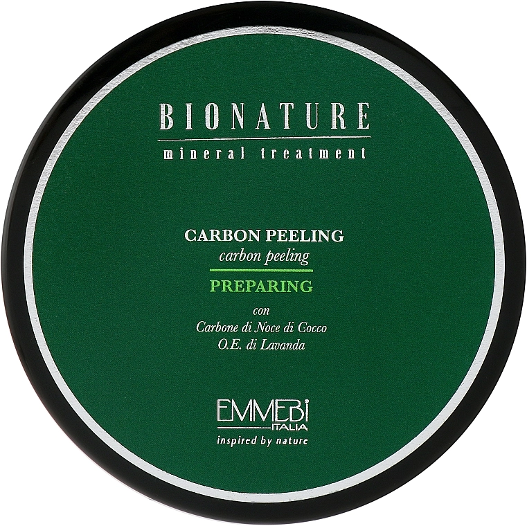 Emmebi Italia Пілінг для шкіри голови з ефірною олією лаванди BioNatural Mineral Treatment Carbon Peel - фото N1