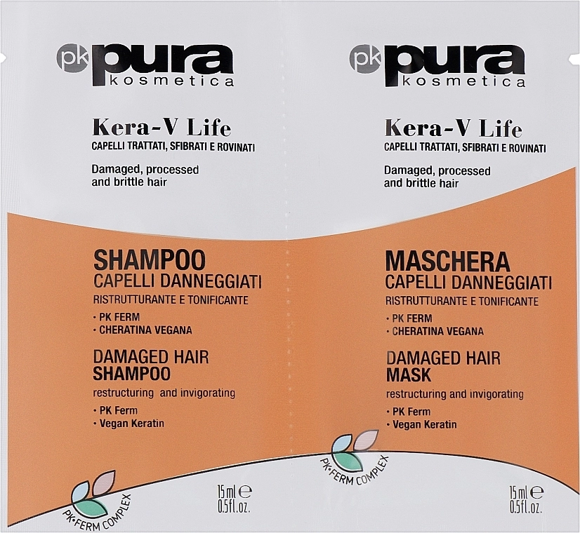 Pura Kosmetica Набор Kera-V Life (shm/15ml + mask/15ml) - фото N1