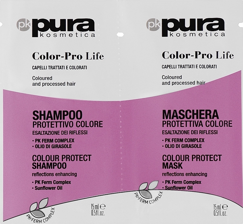 Pura Kosmetica Набор Color-Pro Life (shm/15ml + mask/15ml) - фото N1