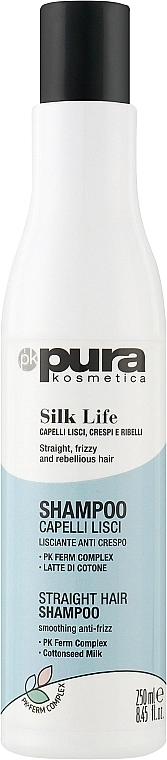 Шампунь для волос - Pura Kosmetica Silk Life Shampoo, 250 мл - фото N1