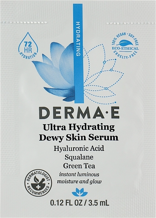 Derma E Ультразволожувальна сироватка з гіалуроновою кислотою Ultra Hydrating Dewy Skin Serum (пробник) - фото N1