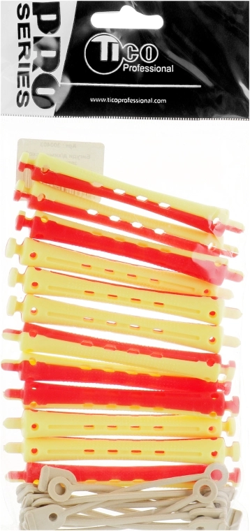 TICO Professional Бигуди-коклюшки d8.5, желто-красные - фото N1