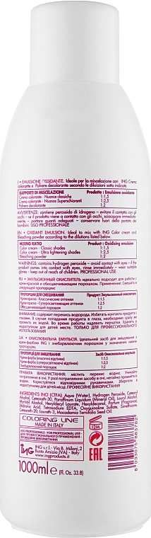 ING Professional Окислювальна емульсія 6% Color-ING Macadamia Oil Oxidante Emulsion - фото N2