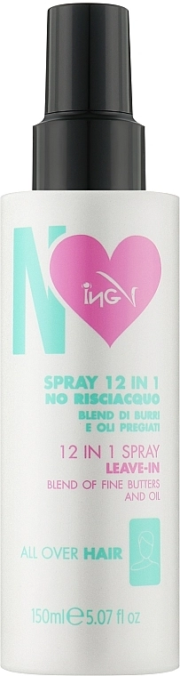 ING Professional Багатофункціональний спрей 12 в 1 для волосся 12 In 1 Leave-In Spray - фото N1