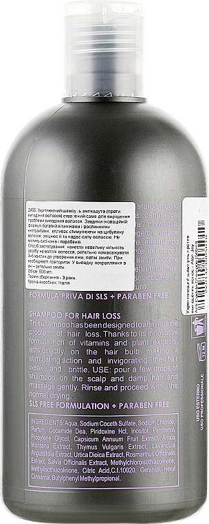 Alan Jey Зволожувальний шампунь з проти випадіння волосся Anti-Caduta Shampoo - фото N2
