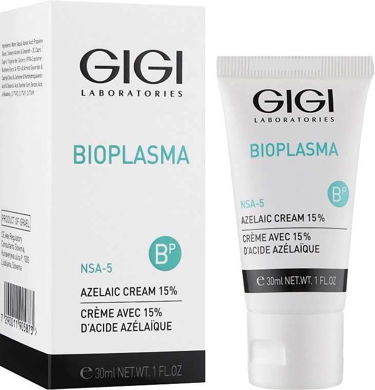 Gigi Крем з азелаїновою кислотою для жирної і проблемної шкіри Bioplasma 15% Azelaic Cream - фото N2