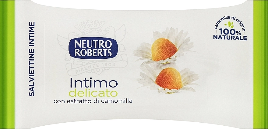 Neutro Roberts Серветки для інтимної гігієни з ромашкою Salviettine Intime Camomilla - фото N1
