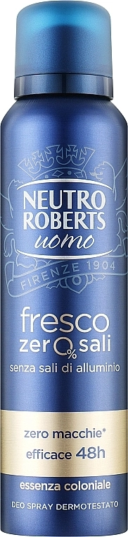 Neutro Roberts Дезодрант-спрей для чоловіків "Свіжість" Deodorant - фото N1