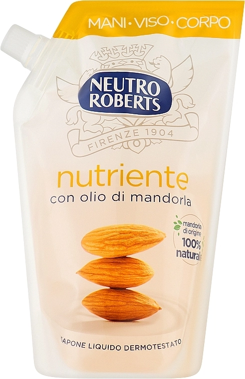 Neutro Roberts Крем-мыло жидкое питательное с миндальным маслом Nourishing Liquid Soap, 400ml - фото N1
