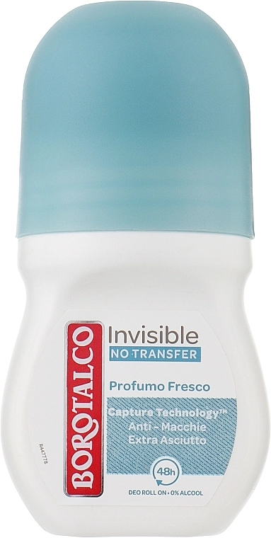Borotalco Кульковий дезодорант-антиперспірант Invisible Profumo Fresco 48H - фото N1