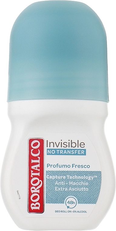 Borotalco Шариковый дезодорант-антиперспирант Invisible Profumo Fresco 48H - фото N1