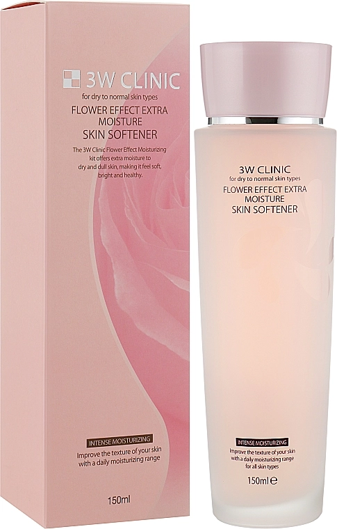 3W Clinic Глибокозволожувальний тонік для обличчя Flower Effect Extra Moisture Skin Softener - фото N2