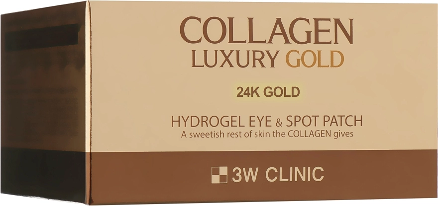 Патчі для шкіри навколо очей з колагеном та золотом - 3W Clinic Collagen & Luxury Gold Eye Patch, 60 шт - фото N4