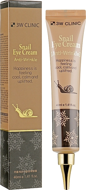 3W Clinic Равликовий крем під очі Snail Eye Cream Anti-Wrinkle - фото N2