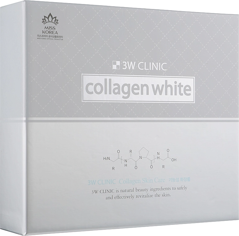 3W Clinic Набор осветляющий для ухода за лицом, 5 продуктов Collagen White Skin Care Items - фото N1