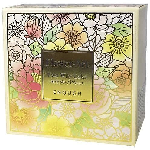 Enough Flower-Art Two Way Cake SPF50+ PA Пудра компактная с запасным блоком - фото N1