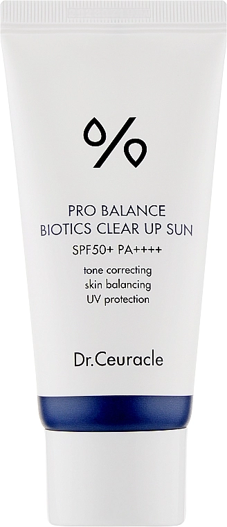 Dr. Ceuracle Сонцезахисний освітлювальний крем з пробіотиками Pro Balance Biotics Clear Up Sun SPF50+ - фото N1