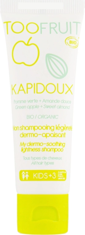 TOOFRUIT Смягчающий легкий шампунь яблоко-миндаль Kapidoux Dermo-Soothing Shampoo - фото N1
