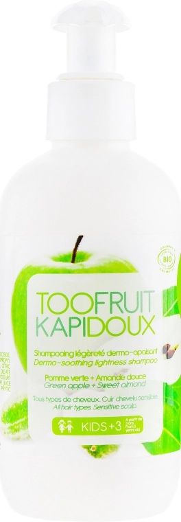 TOOFRUIT Смягчающий легкий шампунь яблоко-миндаль Kapidoux Dermo-Soothing Shampoo - фото N5