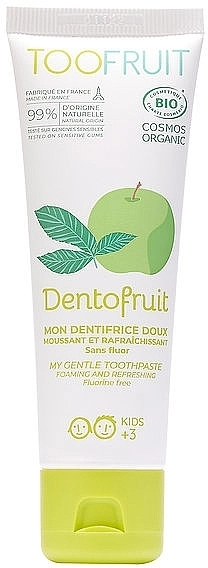 TOOFRUIT Дитяча зубна паста Dentofruit Doux Bio - фото N1