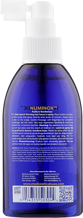 Mediceuticals Стимулювальна сироватка для росту волосся та здоров'я шкіри голови, для чоловіків Advanced Hair Restoration Technology Numinox - фото N2