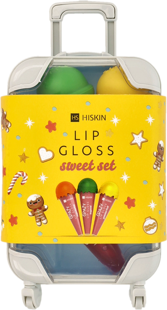 Набір подарункові блиски для губ у валізці - HiSkin Lip Gloss Sweet Set, 3 продукта - фото N1