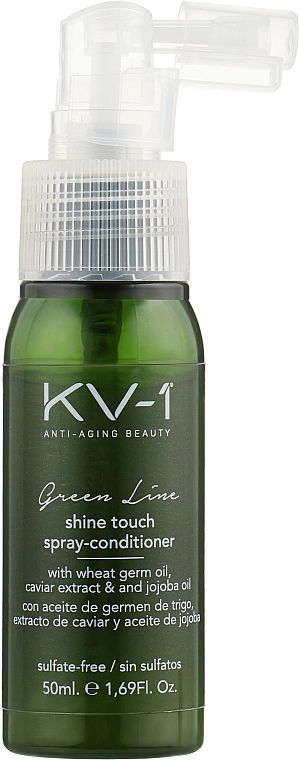 KV-1 Незмивний спрей-кондиціонер "Сяйво" з екстрактом ікри та олією жожоба Green Line Shine Touch Spray-Conditioner - фото N1