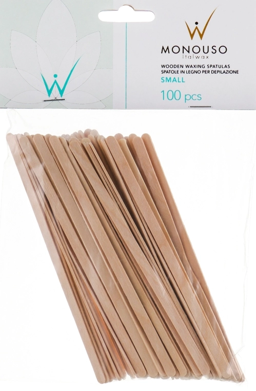 ItalWax Шпатель для депіляції, вузький Wooden Waxing Spatulas Small - фото N1