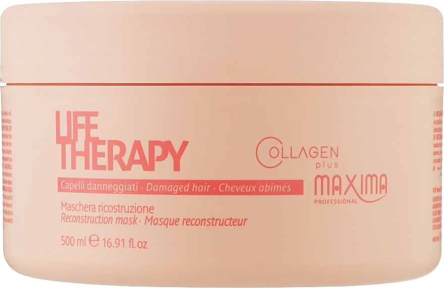 Maxima Відновлювальна маска для пошкодженого волосся Life Therapy Collagen Reconstruction Mask - фото N1