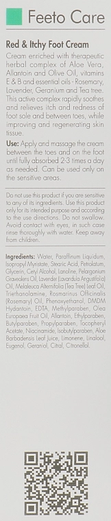 Kart Крем від почервонінь і подразнень Feeto Therapy Red & Itchy Foot Cream - фото N3