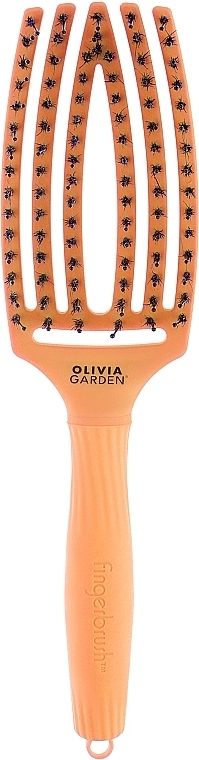 Olivia Garden Щітка для волосся комбінована, помаранчева Fingerbrush Combo Nineties Juicy Orange - фото N1