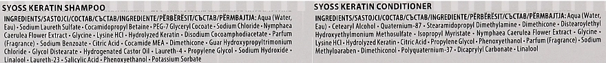 SYOSS Набор для ломких волос Keratin (shm/440ml + cond/440ml) - фото N3