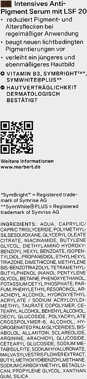 Marbert Інтенсивна сироватка проти пігментації з SPF20 Profutura Anti-Pigment Serum - фото N3