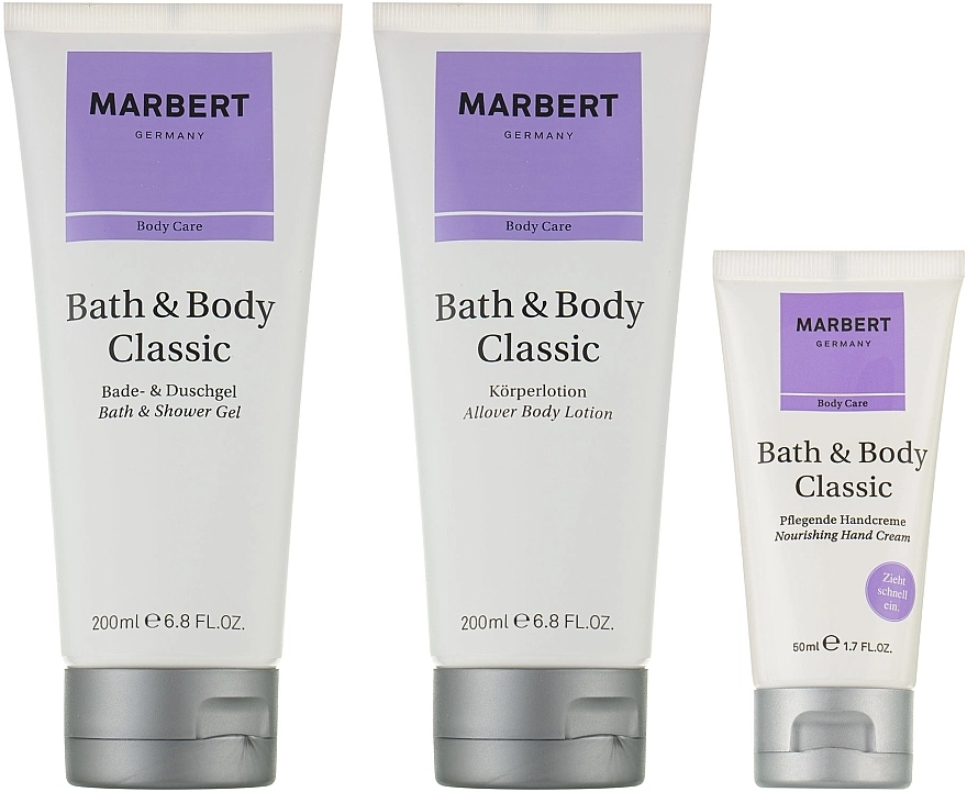 Marbert УЦІНКА Bath & Body Classic Набір (sh/gel/200ml + h/cr/50ml + b/lot/200ml) * - фото N2