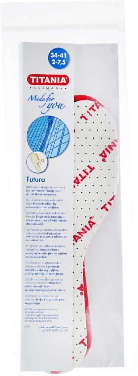 Titania Стельки для обуви антигрибковые "Futura", 5361 - фото N1